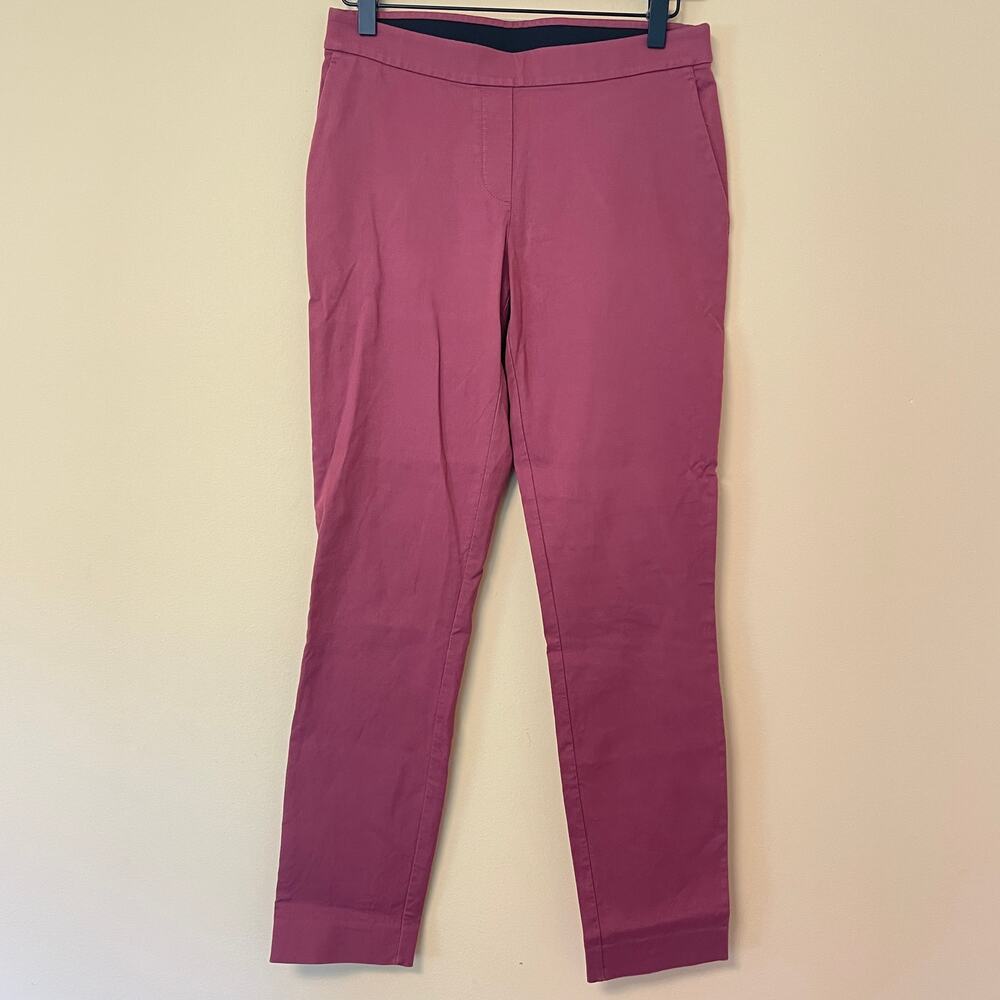Theory Thaniel Sarpton Trousers 2 Pull On Pants Chinos Mauve Rose Pink Career